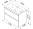 База с раковиной AM.PM X-Joy подвесная 80 см 2 ящика белый глянец M85A-FHX0802-WC0802WG 11