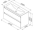 База с раковиной AM.PM X-Joy подвесная 100 см 2 ящика белый глянец M85A-FHX1002-WC1002WG 10