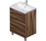 База с раковиной AM.PM Gem напольная 60 см 2 ящика цвет: орех M90-FSX0602HF-WCC0602WG 8