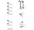 Набор 8 в 1 Wellsee Croquis инсталляция с унитазом в цвете глянцевый белый сос 181101165 11