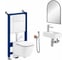 Набор инсталляция с унитазом Wellsee Pure BY 9 в 1 глянцевый бе 180201181 1