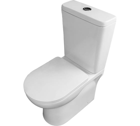 Унитаз напольный Azario Эстела безободковый, сиденье из полипропилена, 620x395x860 мм AZ-2178A 00098462 1
