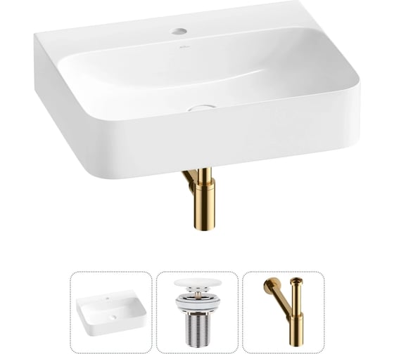 Накладная/подвесная раковина Wellsee Clermont 60x47 см 20220283R