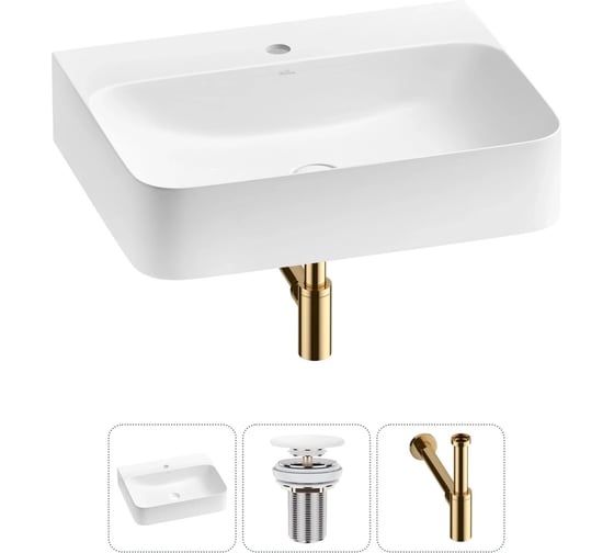 Накладная/подвесная раковина Wellsee Clermont 60x47 см 20220303R