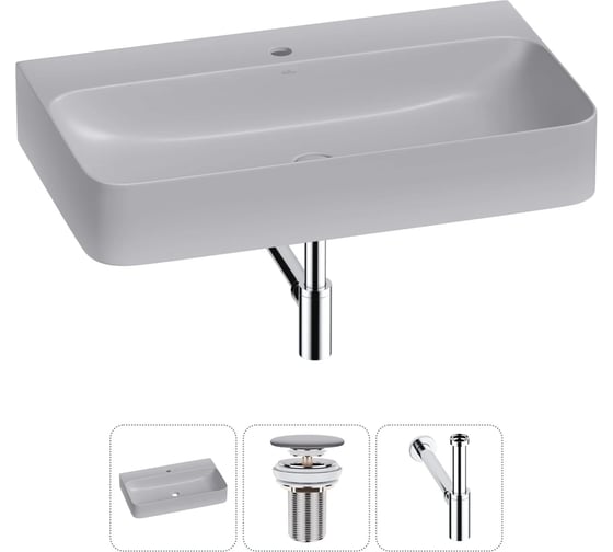 Накладная/подвесная раковина Wellsee Clermont 80x47 см 20220396R