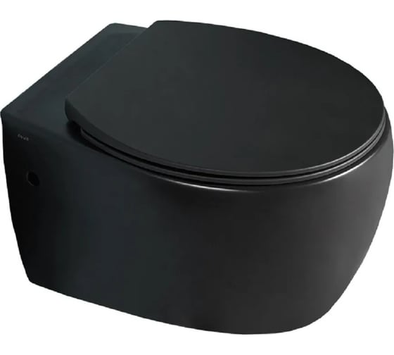 Подвесной унитаз CREO AVIGNON черный матовый COMBO-AV1100MB/AV1001TMB