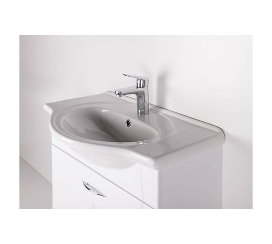 Тумба Orange O-mebel Софи-75 белый глянец Si-75TU+RA