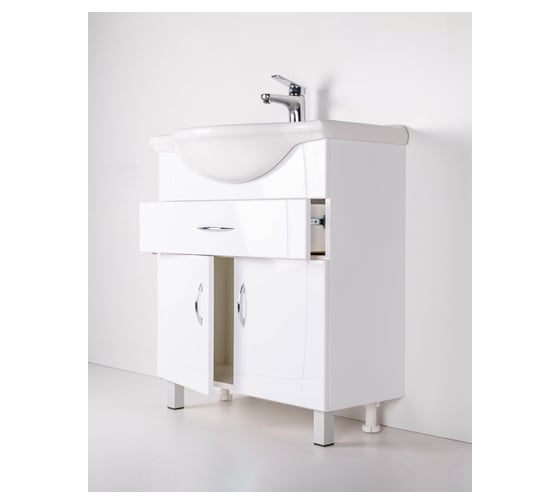 Тумба Orange O-mebel Софи-75 белый глянец Si-75TU+RA