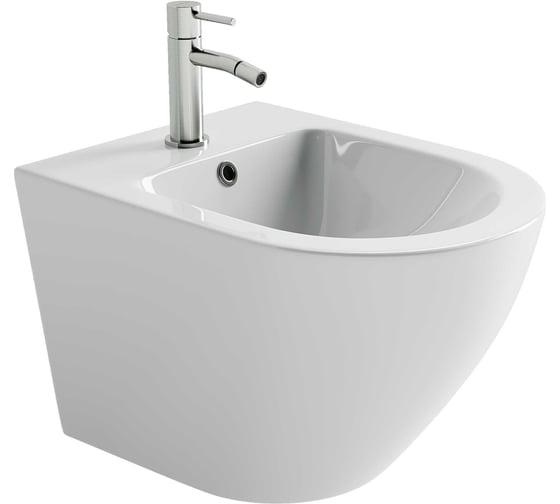 Биде подвесное Ceramicanova Alba с крепежом для скрытого монтажа белый CN11006
