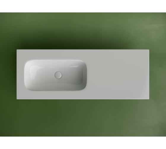 Раковина накладная Sancos Ceramicanova Grace чаша слева без отв под смеситель 1210x457x137 белый CN7020wx