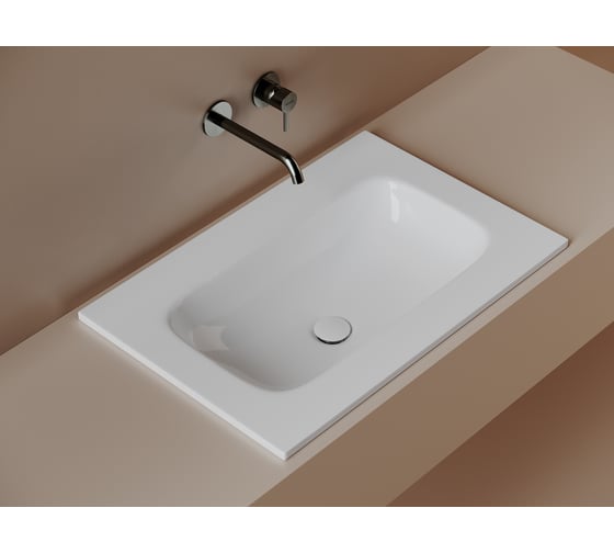 Раковина накладная мебельная CERAMICANOVA Grace 710x457x137 без отв. под смеситель, белый CN7031wx