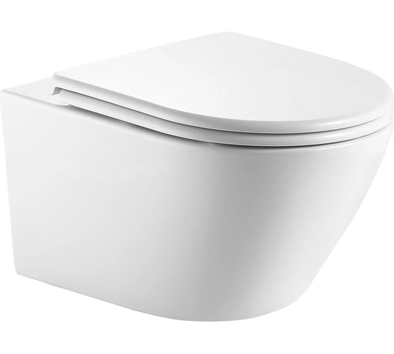 Унитаз с сиденьем подвесной Aquanet (Soft Close-SLIMSEAT) Cetus 3.0 W Full Size TORNADO 00354303
