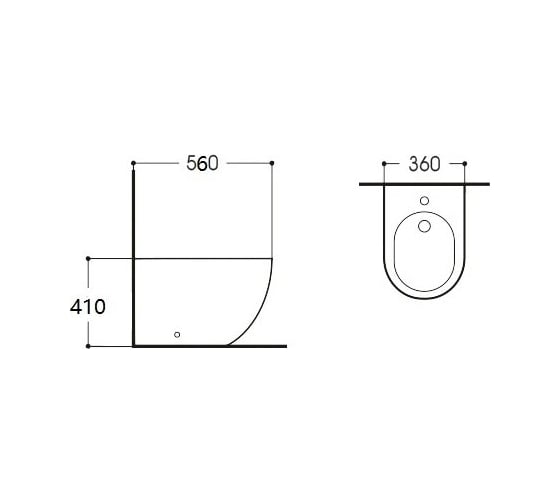 Напольное биде AQUATEK ЕВРОПА 560х360х410 мм, крепеж AQ1017-00 00000107116