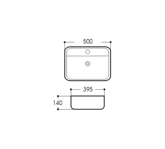 Раковина для установки на столешницу AQUATEK ВЕГА 500х395х140 мм AQ5506-00 00000107378