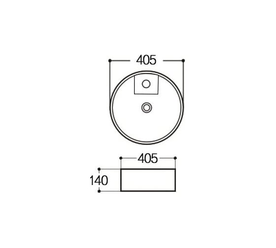 Раковина для установки на столешницу AQUATEK ЕВРОПА 405х405х140 мм AQ5212-00 00000107376