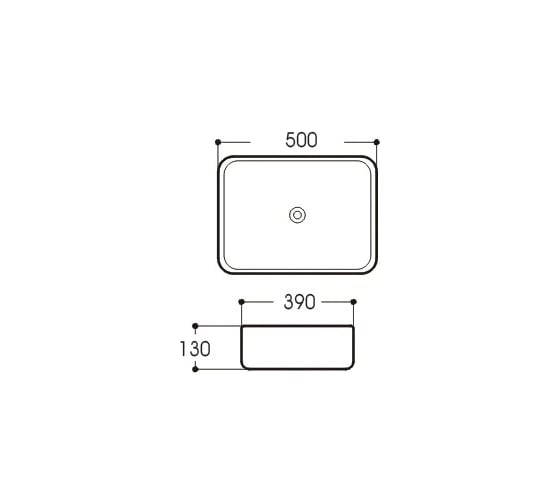 Раковина для установки на столешницу AQUATEK ВЕГА 500х390х130 мм AQ5515-00 00000107377