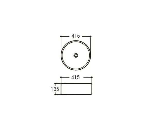 Раковина для установки на столешницу AQUATEK ЕВРОПА 415х415х135 мм AQ5558-00 00000107375