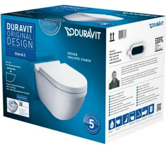 Подвесной унитаз Duravit без смывного края 00000053265