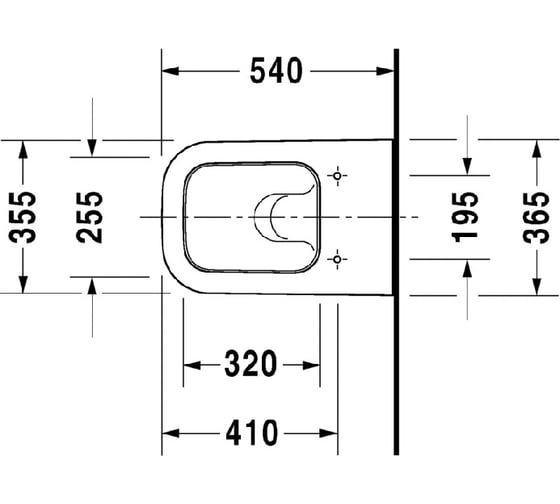 Подвесной унитаз Duravit 365x540 мм, с вертикальным смывом 2221090000 00000030461