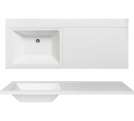 Мебельный умывальник RUNO Гамма 120 лайт правое крыло, белый 00-00001024