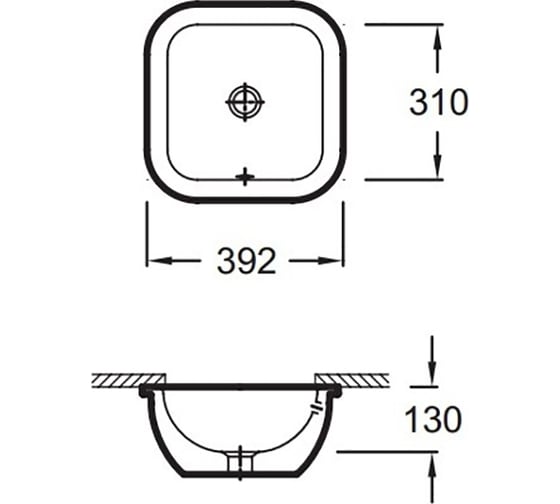 Раковина Jacob Delafon VOX 31 см, белая EYE102-00 00000057874