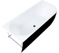 Ванна Aquanet 1800x800 мм, акрил, слив-перелив, белый/черный матовый Black matte 00293076