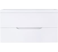 Подвесная тумба c раковиной ORANGE белый матовый Line Li-100Tuw+RA100