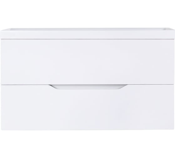 Подвесная тумба c раковиной ORANGE белый матовый Line Li-100Tuw+RA100 1