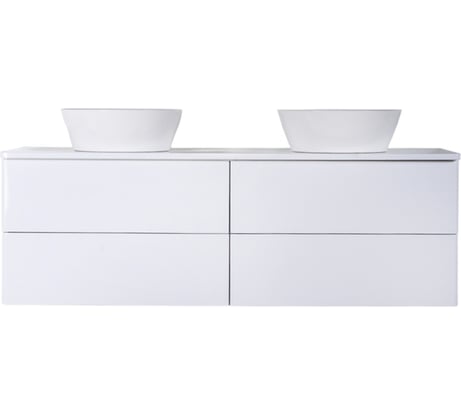 Подвесная тумба с 2-мя раковинами ORANGE Otto Ot-130TuMDF+B08-360W