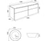 Тумба подвесная с 2-мя раковинами ORANGE Отто Ot-130TuMDF+B08-360W 9