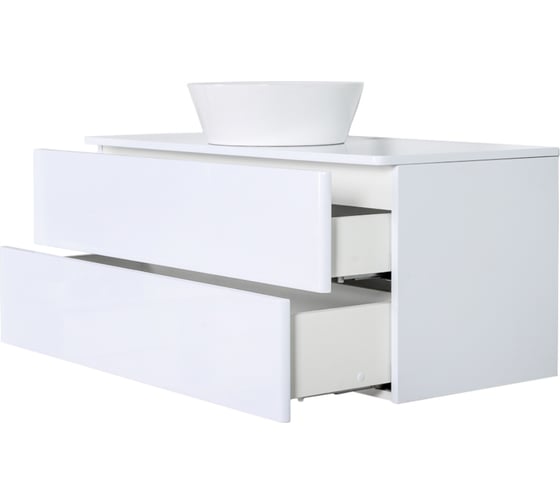 Подвесная тумба с раковиной ORANGE Otto Ot-100TuMDF+B08-360W