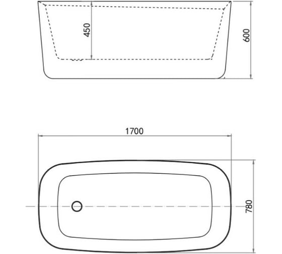 Акриловая ванна ALLEN BRAU Infinity 170x78 белый глянец 2.21003.20 00259593
