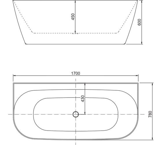 Акриловая ванна ALLEN BRAU Priority 170x78 белый матовый 2.31003.21 00259597