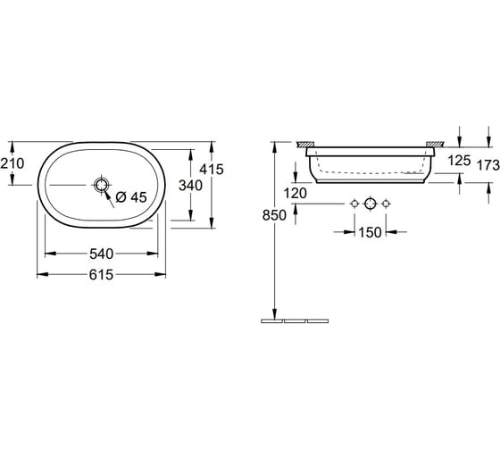 Раковина Villeroy & Boch Architectura 61 417660R1 00279482