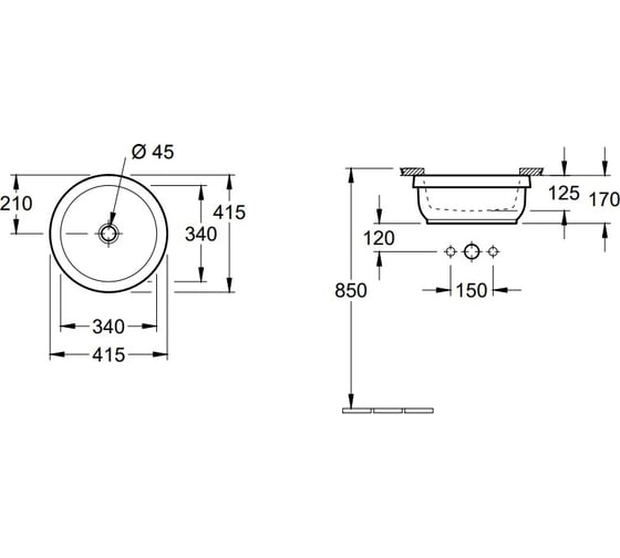 Раковина Villeroy & Boch Architectura 41 417540R1 00279481