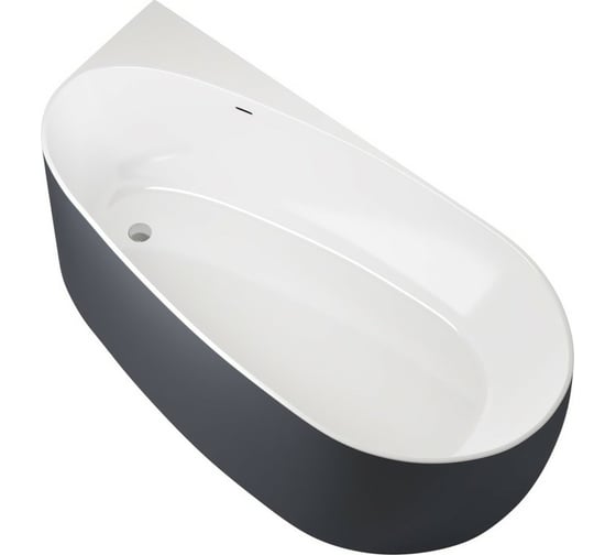 Акриловая ванна ALLEN BRAU Priority 170x80 белый глянец панель антрацит 2.31002.20/AM 00291970 1