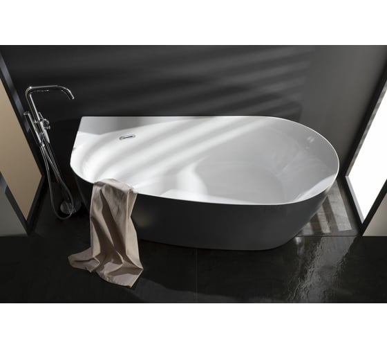 Акриловая ванна ALLEN BRAU Priority 170x80 белый глянец панель антрацит 2.31002.20/AM 00291970