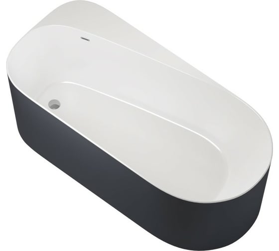 Акриловая ванна ALLEN BRAU Priority 170x80 белый глянец, панель антрацит 2.31001.20/AM 00291967 1