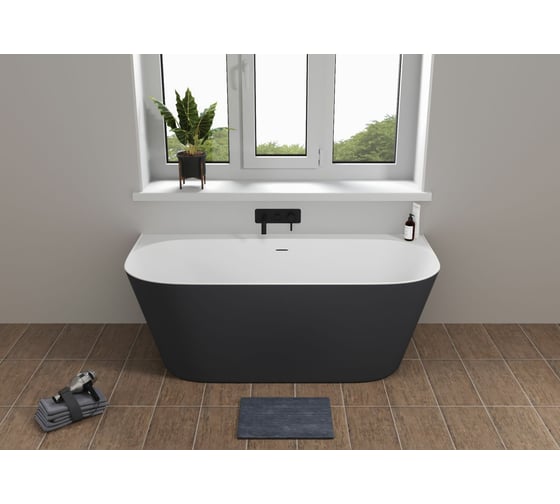 Акриловая ванна ALLEN BRAU Priority 170x78 белый матовый панель антрацит 2.31003.21/AM 00291973