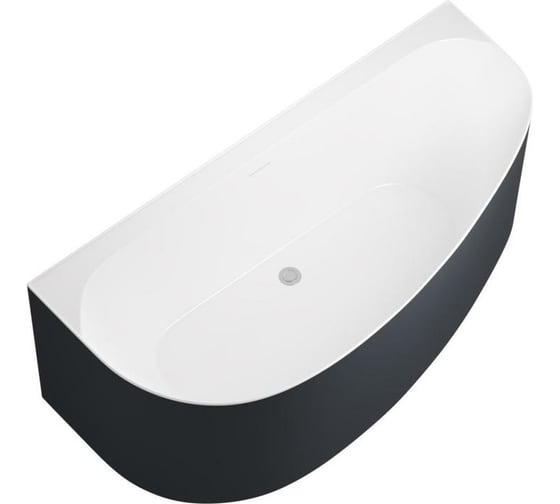 Акриловая ванна ALLEN BRAU Priority 1600x780 антрацит/белый глянцевый 2.31005.20B/AM 00291980 1