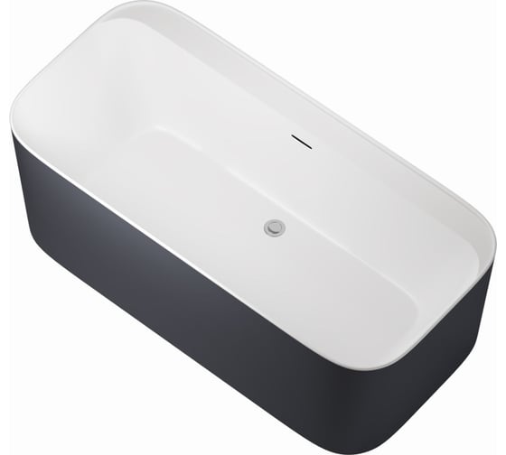 Акриловая ванна ALLEN BRAU Infinity 170x80 белый матовый, панель антрацит 2.21001.21/AM 00291983 1