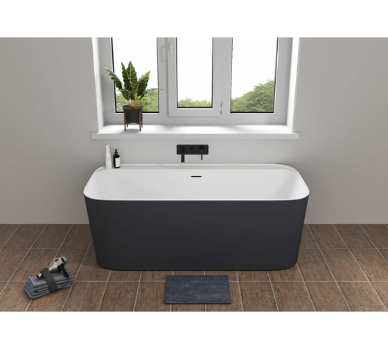Акриловая ванна ALLEN BRAU Infinity 170x80 белый матовый, панель антрацит 2.21001.21/AM 00291983