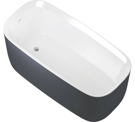Акриловая ванна ALLEN BRAU Infinity 170x78 белый глянец, панель антрацит 2.21003.20/AM 00291986 1