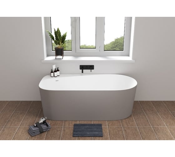 Акриловая ванна ALLEN BRAU Priority 170x80 белый матовый/платиново-серый 2.31001.21/PGM 00293872