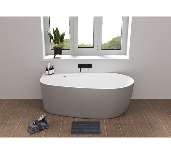 Акриловая ванна ALLEN BRAU Priority 170x80 белая матовый/платиново-серый 2.31002.21/PGM 00293874