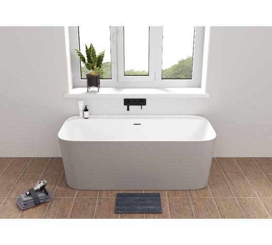 Акриловая ванна ALLEN BRAU Infinity 170x80 белый матовый/платиново-серый 2.21001.21/PGM 00293878
