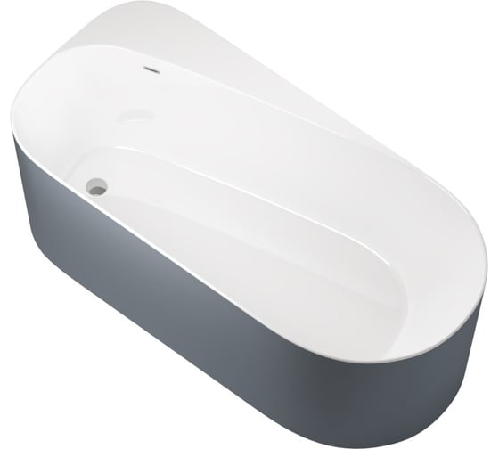 Акриловая ванна ALLEN BRAU Priority 170x80 белый глянец/сине-серый 2.31001.20/BGM 00293883