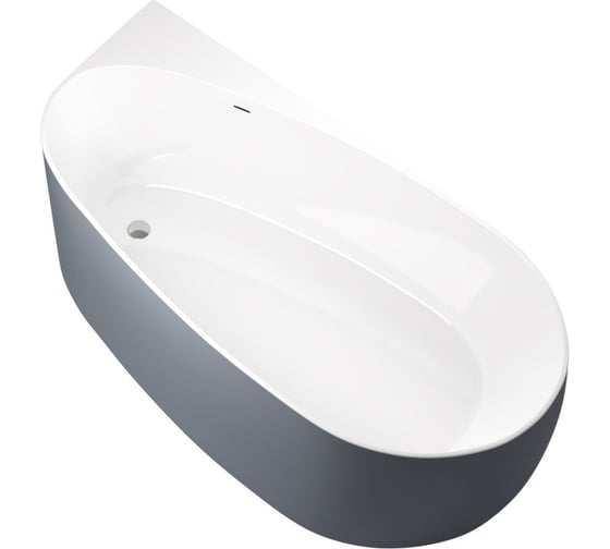 Акриловая ванна ALLEN BRAU Priority 170x80 белый глянец/сине-серый 2.31002.20/BGM 00293885
