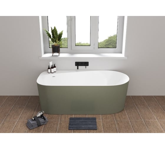 Акриловая ванна ALLEN BRAU Priority 170x80 белый глянец/цементно-серый 2.31001.20/CGM 00293894