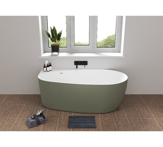 Акриловая ванна ALLEN BRAU Priority 170x80 белый матовый/цементно-серый 2.31002.21/CGM 00293897